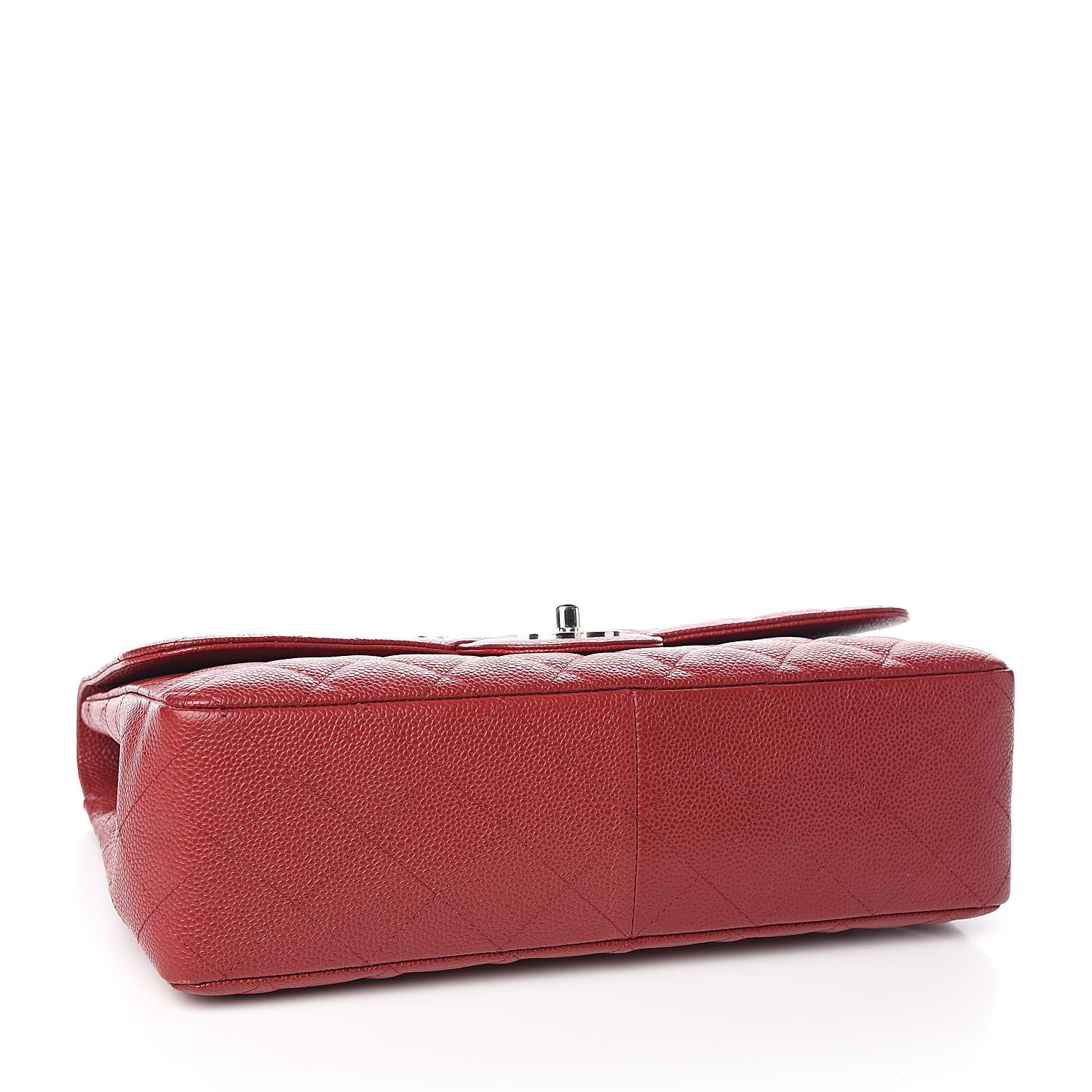 Chanel Caviar Quilted Jumbo Single Flap Red 4 of 10
