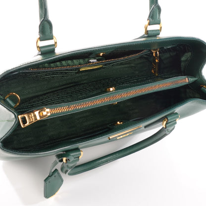 Prada Saffiano Lux Medium Tote Biliardo 5 of 10