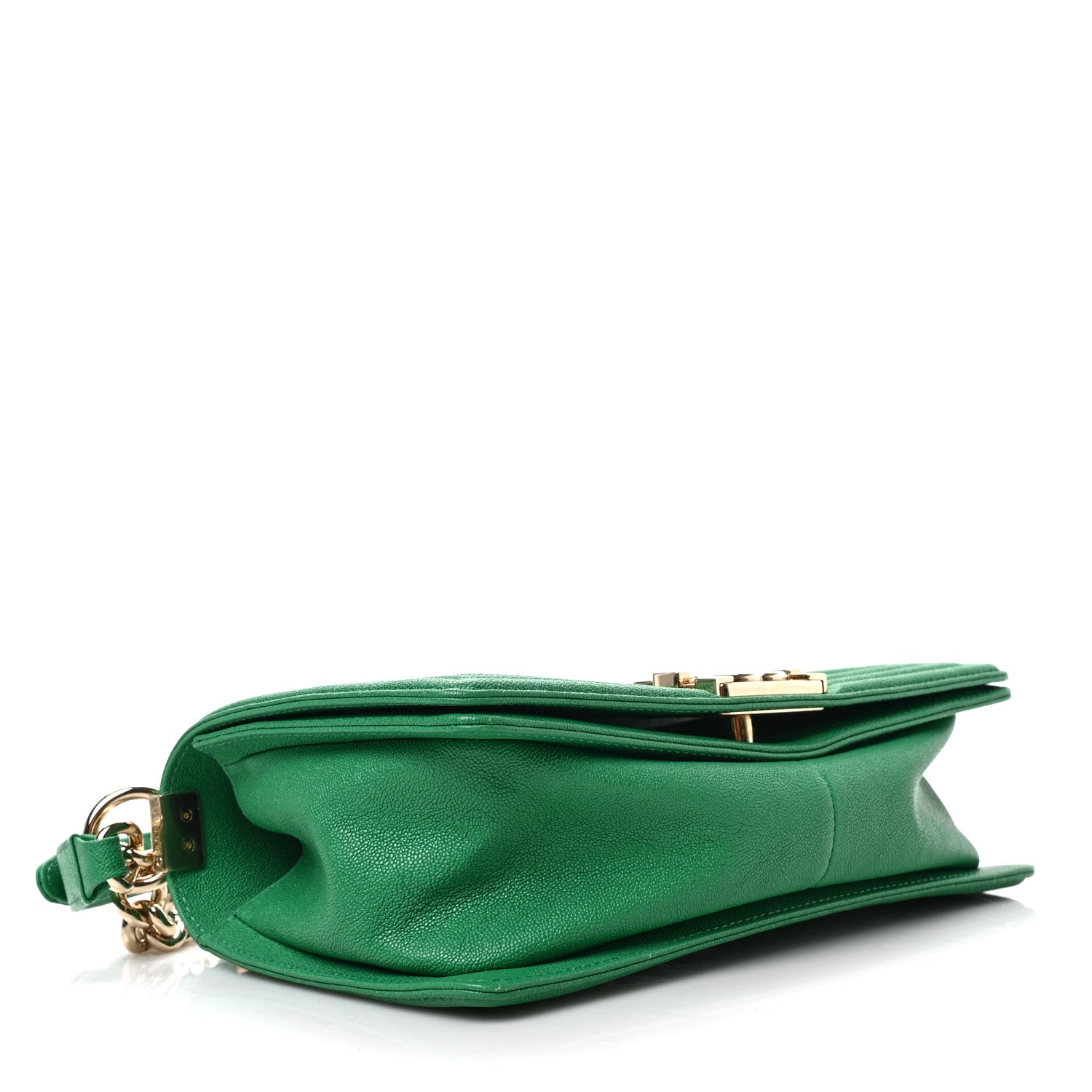 Chanel Caviar Quilted Medium Boy Flap Green 4 of 9