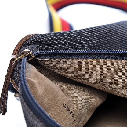 Fendi Denim Messenger Bag Blue 11 of 16