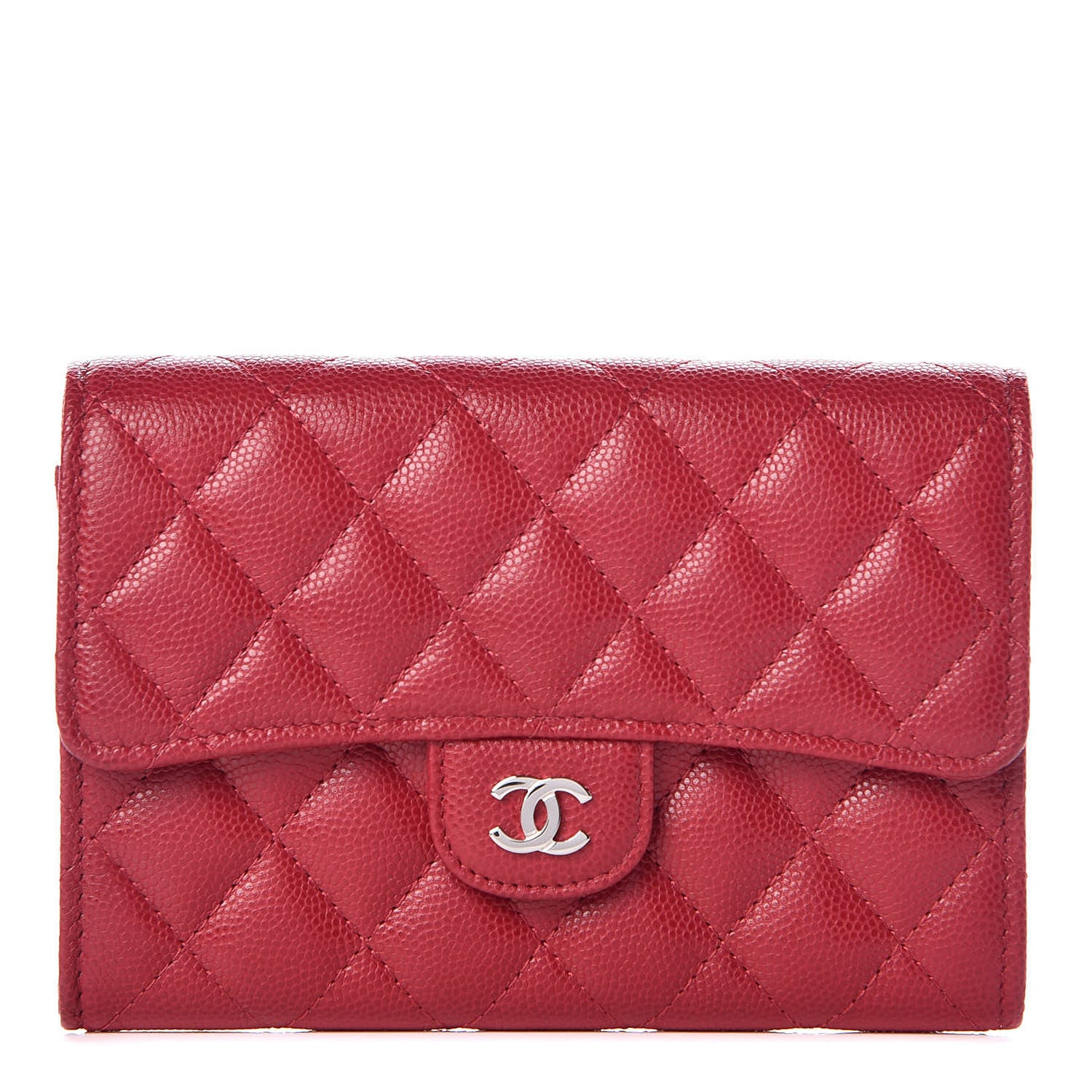Chanel Caviar Quilted Medium Flap Wallet Pink 1 of 9