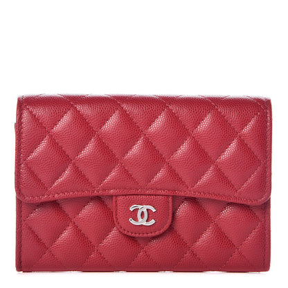 Chanel Caviar Quilted Medium Flap Wallet Pink 1 of 9
