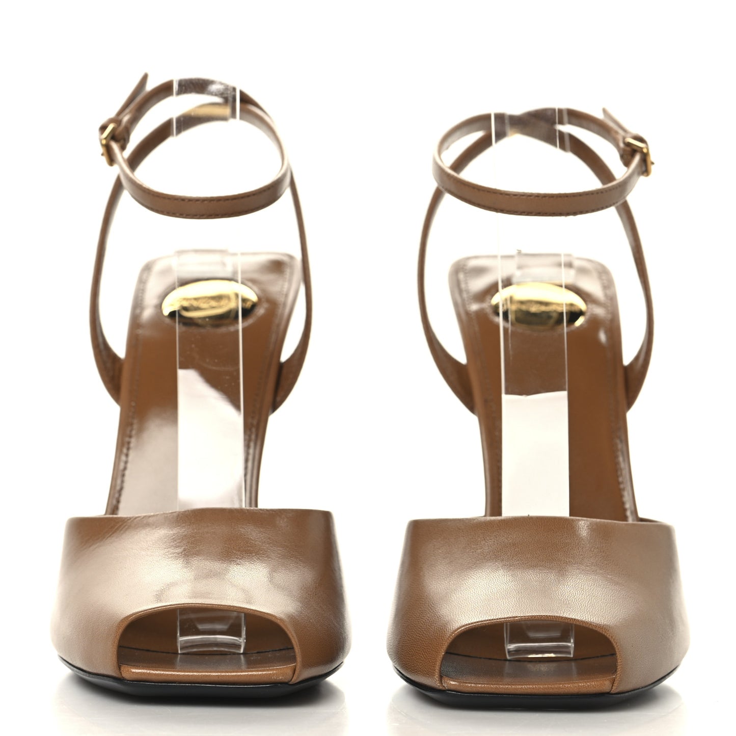 Smooth Calfskin La Scandale 110 Sandals 38 Dark Macadamia