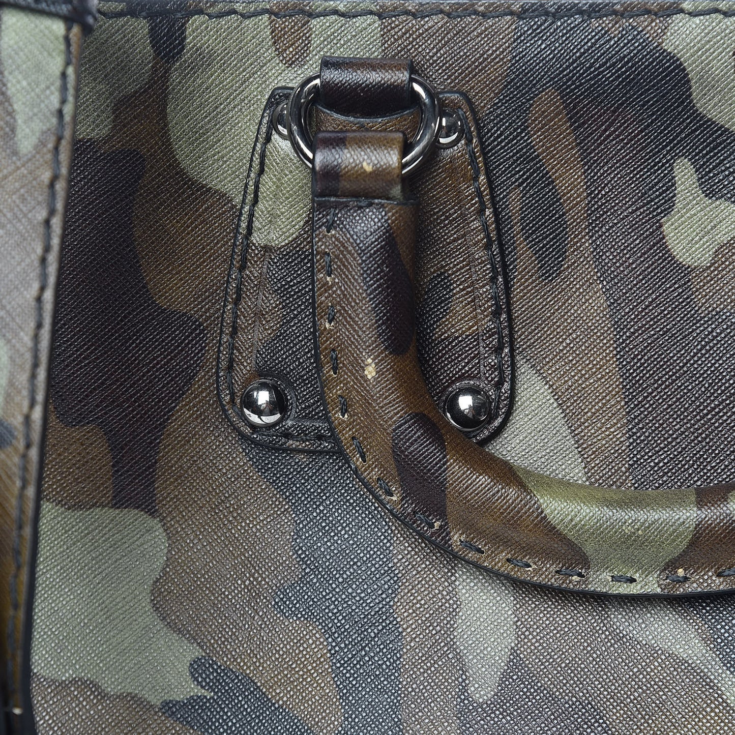 Saffiano Camouflage Military Tote Mimetico