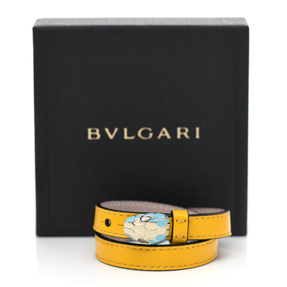 Bulgari Calfskin Serpenti Forever Double Coil Bracelet Citrine 7 of 7