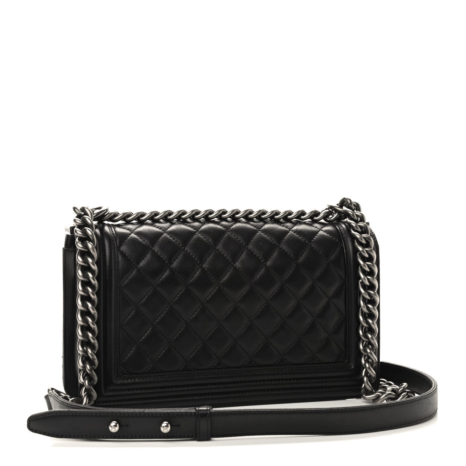 Chanel Lambskin Quilted Medium Boy Flap Black 3 of 9