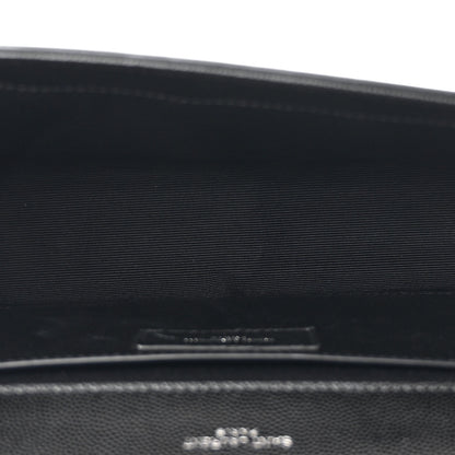 Saint Laurent Grain De Poudre Medium Classic Monogram Kate Satchel Black 5 of 10