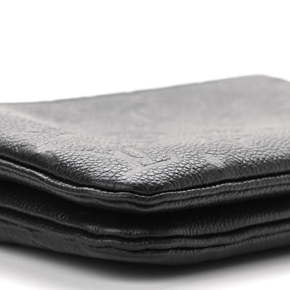 Louis Vuitton Empreinte Double Zip Pochette Black 8 of 9