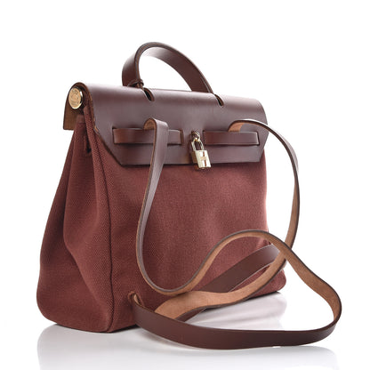 Hermes Toile Vache Hunter Herbag 30 PM Backpack Havane 3 of 17