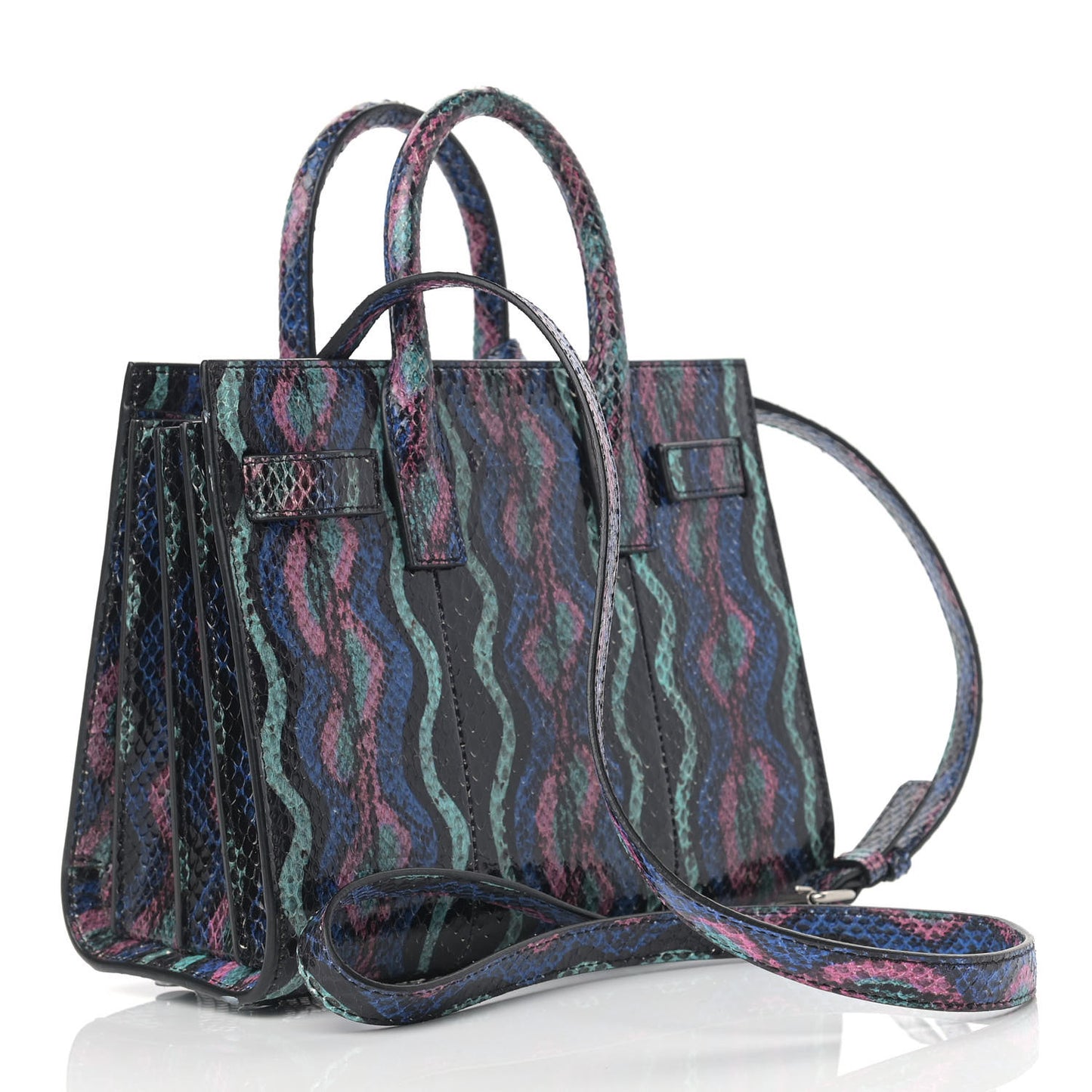 Snakeskin Curvy Stripe Nano Sac De Jour Multicolor