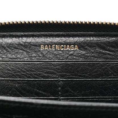 Balenciaga Agneau Arena Graffiti All Over Classic Hardware Continental Zip Around Wallet Black Bleu Violet 6 of 8