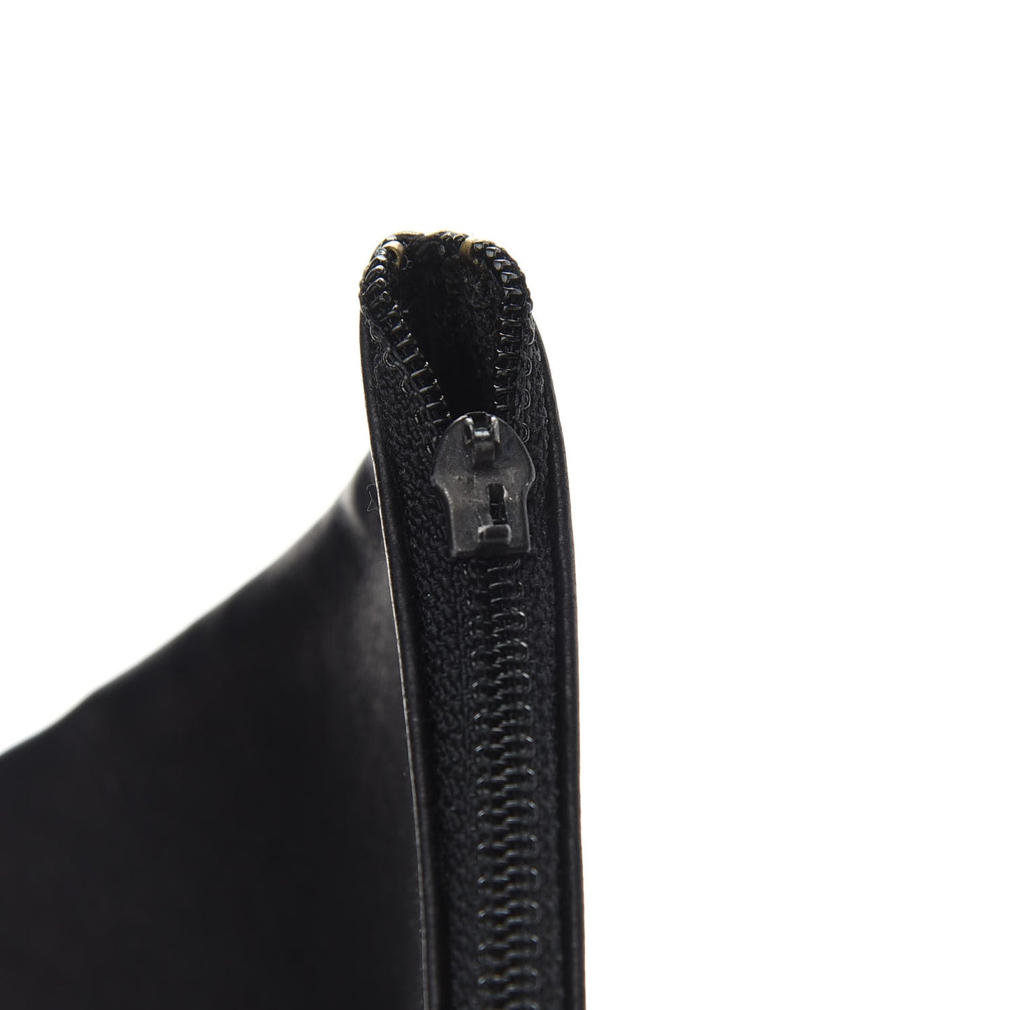 Lambskin CC Stitched Drawstring Bucket Bag Black