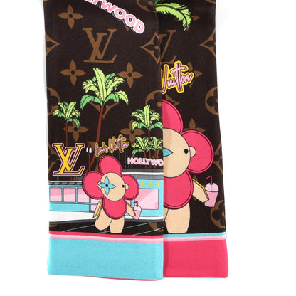 Louis Vuitton Silk Monogram 2021 Hollywood Christmas Animation Bandeau Marron 2 of 3