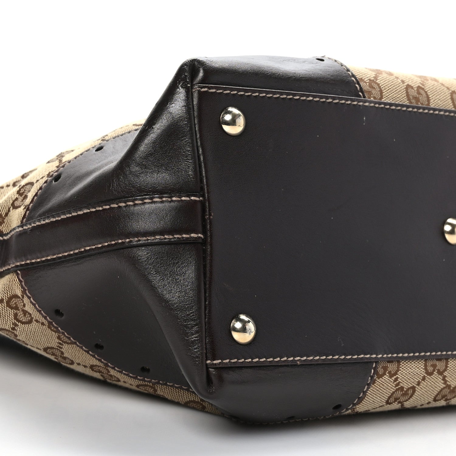 Gucci Monogram Large Punch Tote Dark Brown 7 of 8