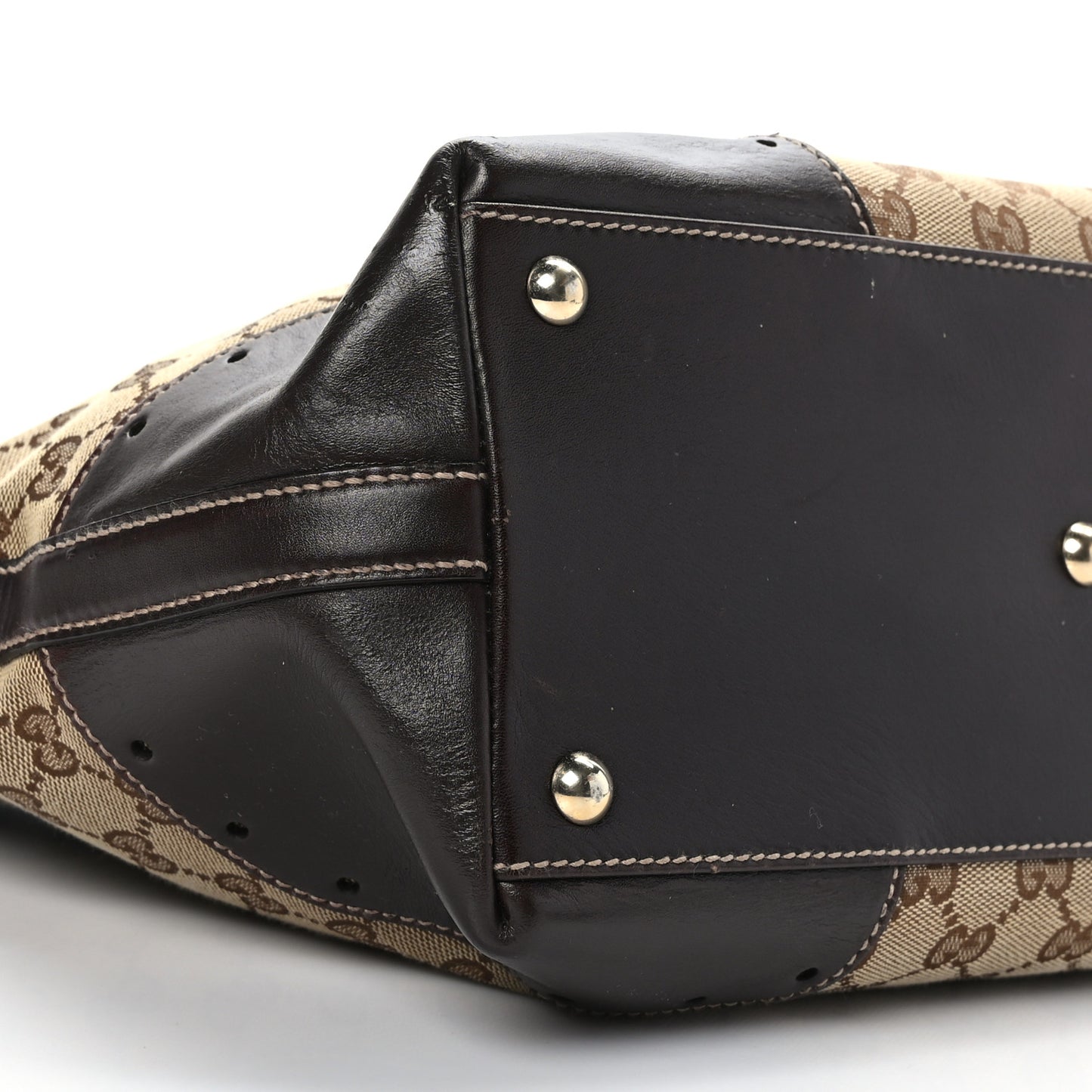 Monogram Large Punch Tote Dark Brown