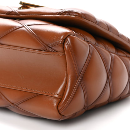 Louis Vuitton Lambskin Malletage Top Handle GO-14 MM Tan 9 of 9