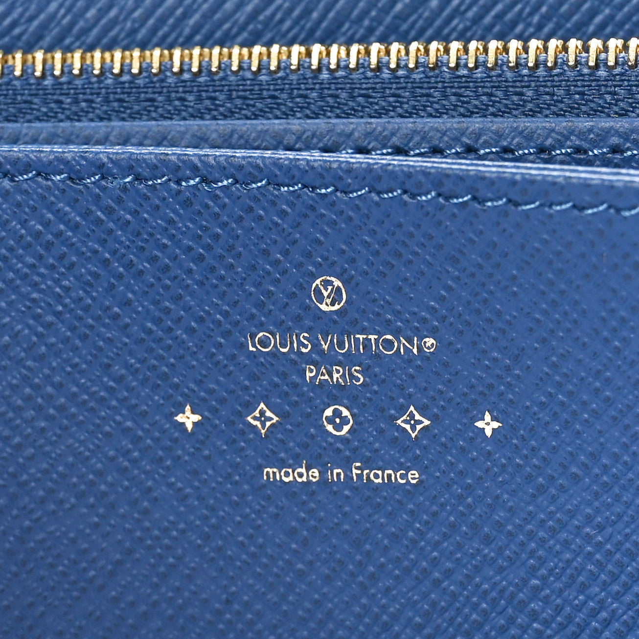 Monogram Denim Zippy Wallet NM Blue