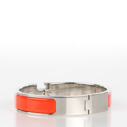 Hermes Enamel Narrow Clic Clac H Bracelet PM Orange Fruite 3 of 6