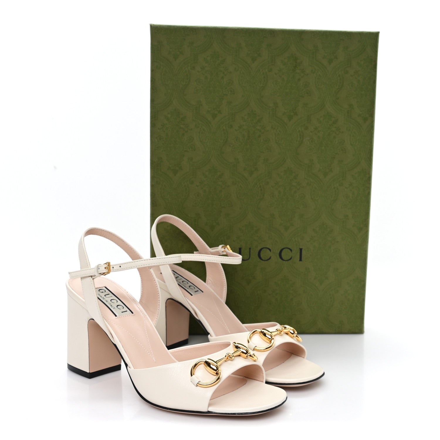 Gucci Malaga Kid Horsebit Lady 75mm Sandals 36 Mystic White 9 of 9
