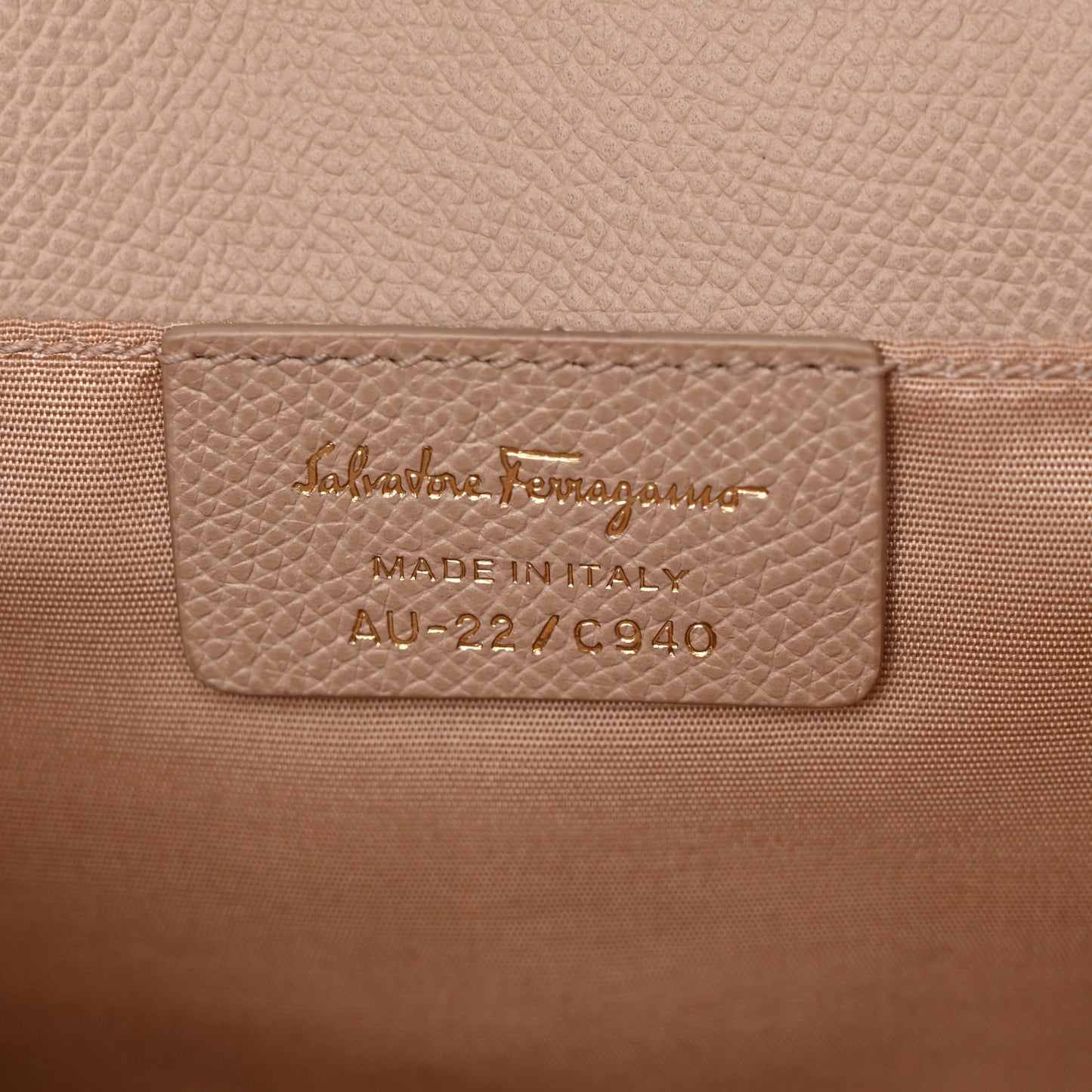 Printed Calfskin Ginny Shoulder Bag Beige