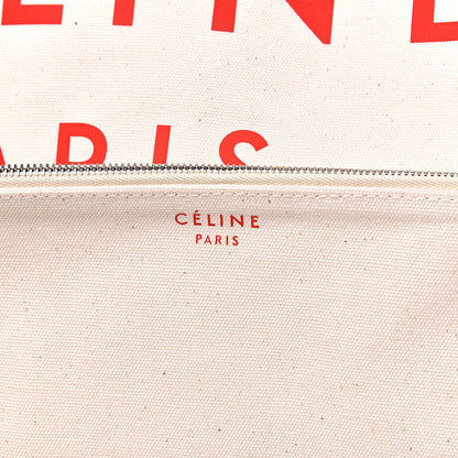 Celine Textile Medium Made In Tote Natural Red 11 of 13