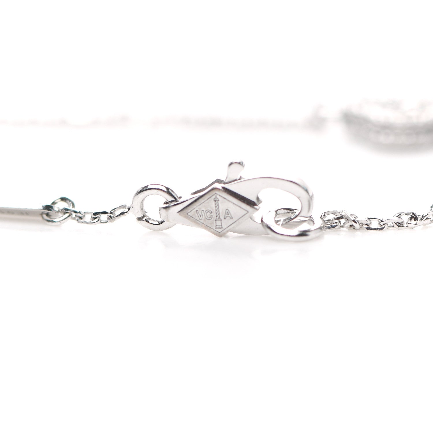 Van Cleef & Arpels 18K White Gold Diamond Sweet Alhambra Bracelet 3 of 5
