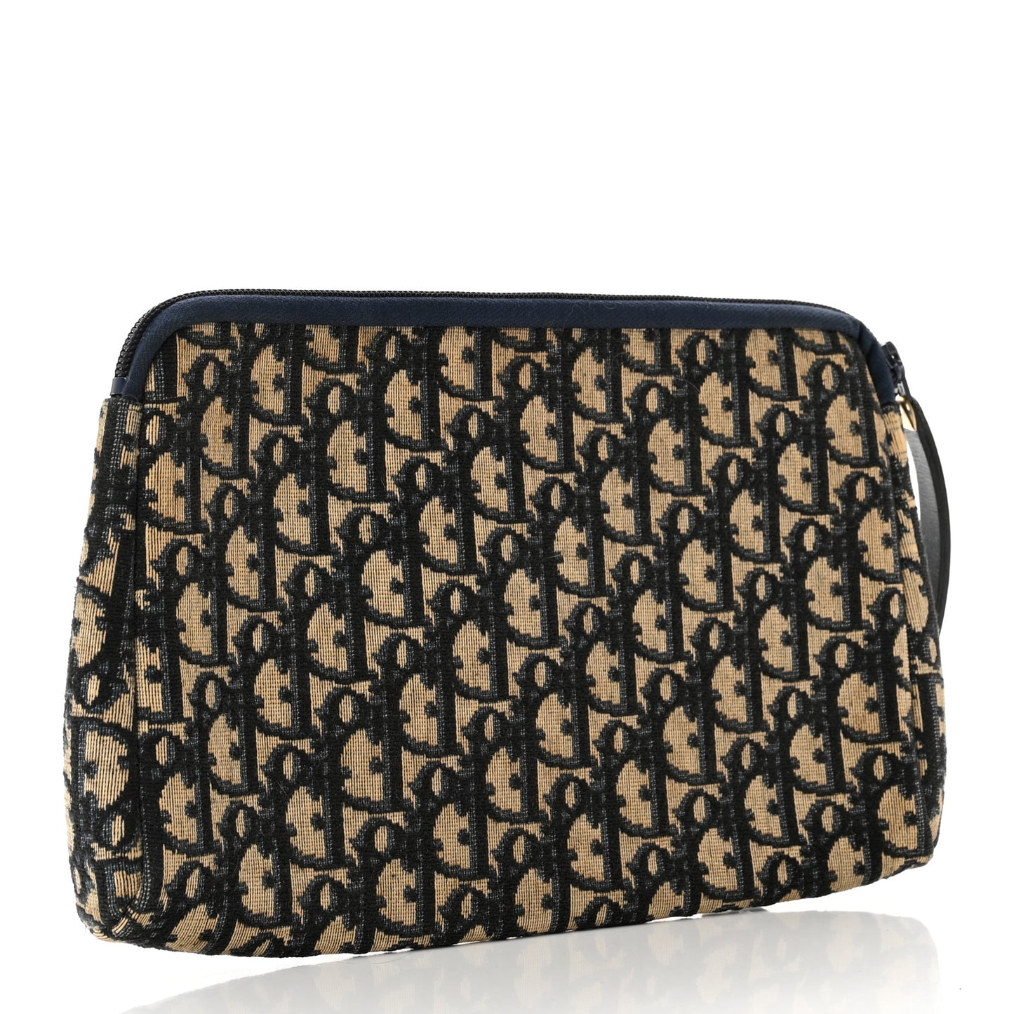 Monogram Wristlet Clutch Navy Blue