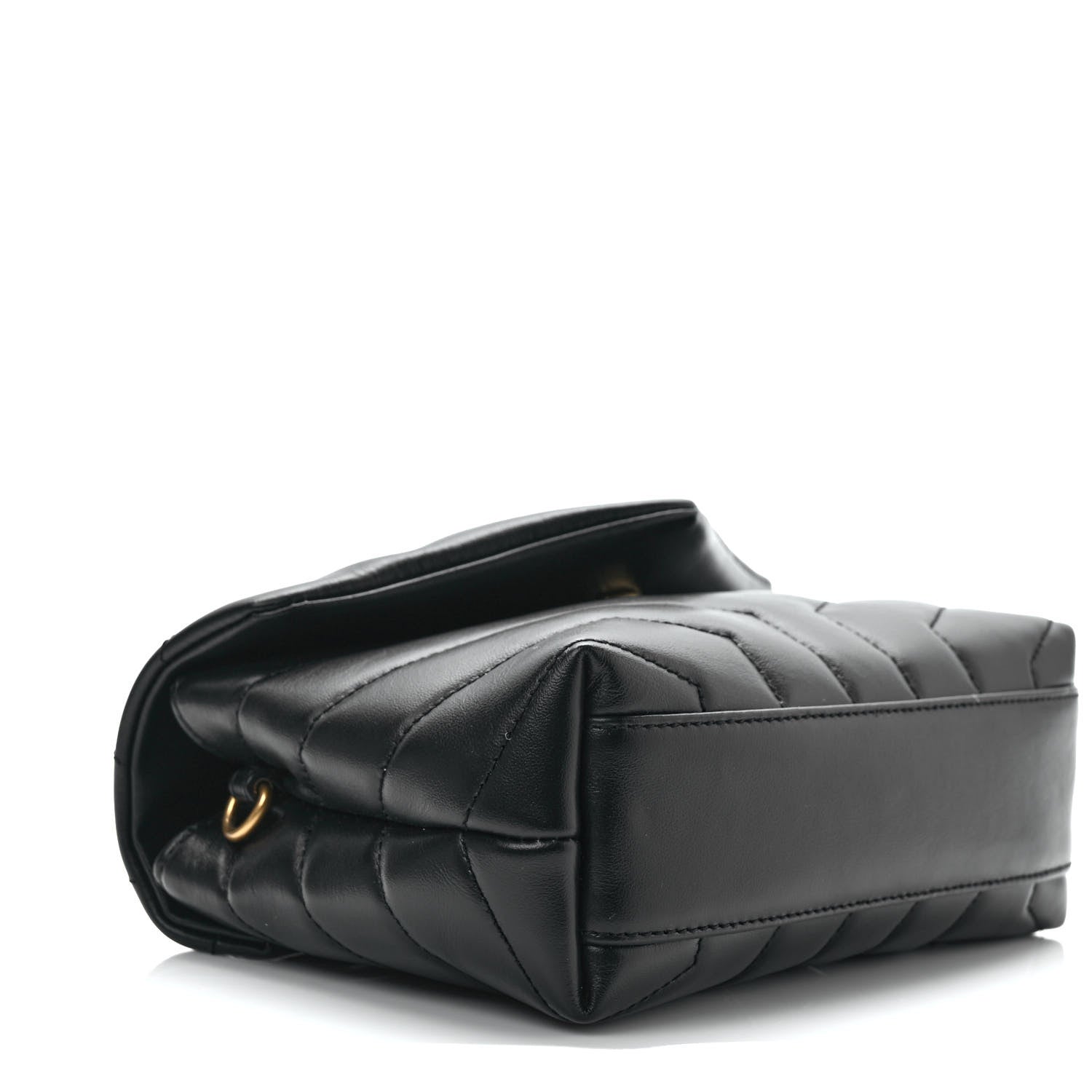 Saint Laurent Calfskin Y Quilted Monogram Toy Loulou Crossbody Bag Black 4 of 10