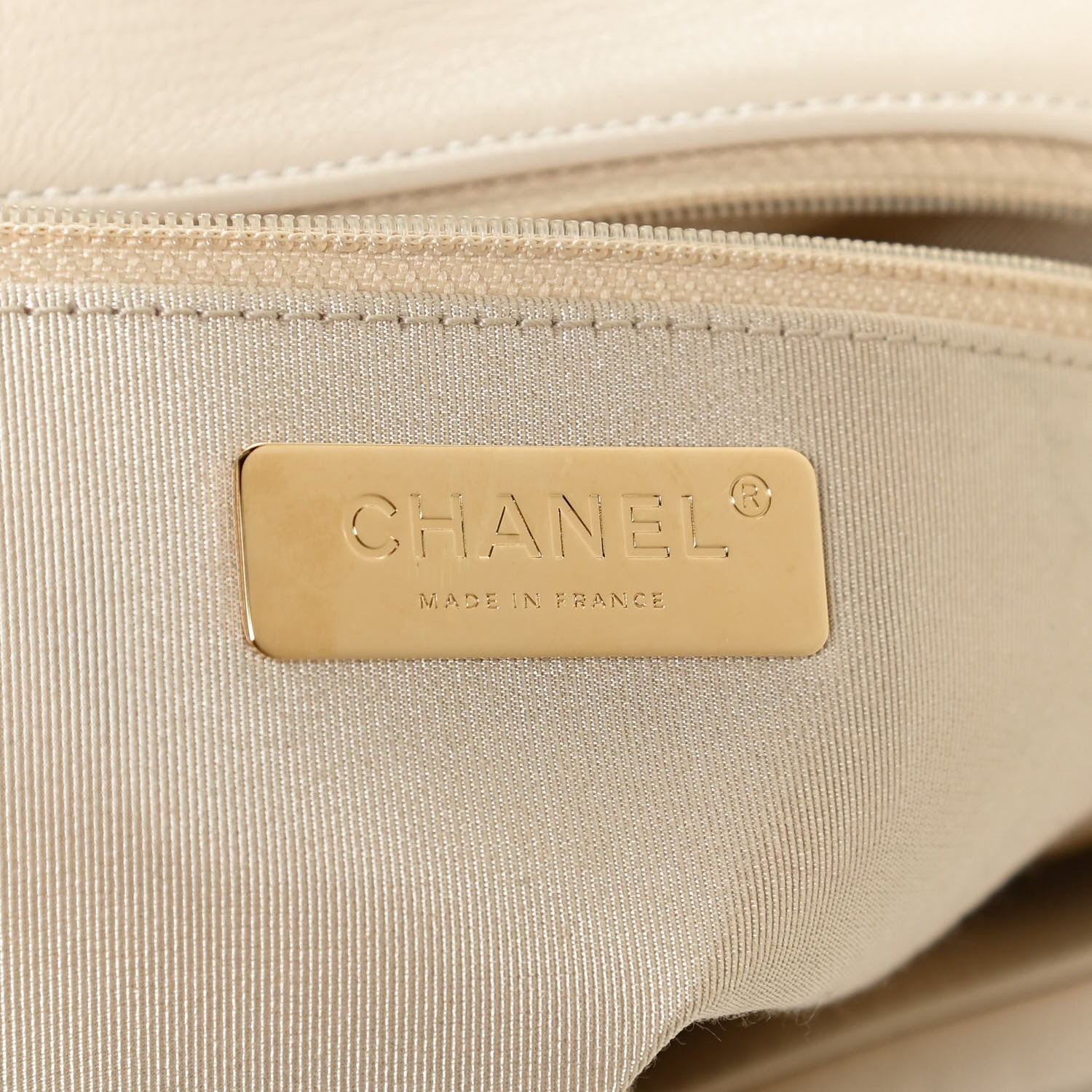 Chanel Lambskin Quilted Large Chanel 19 Flap Beige 6 of 11