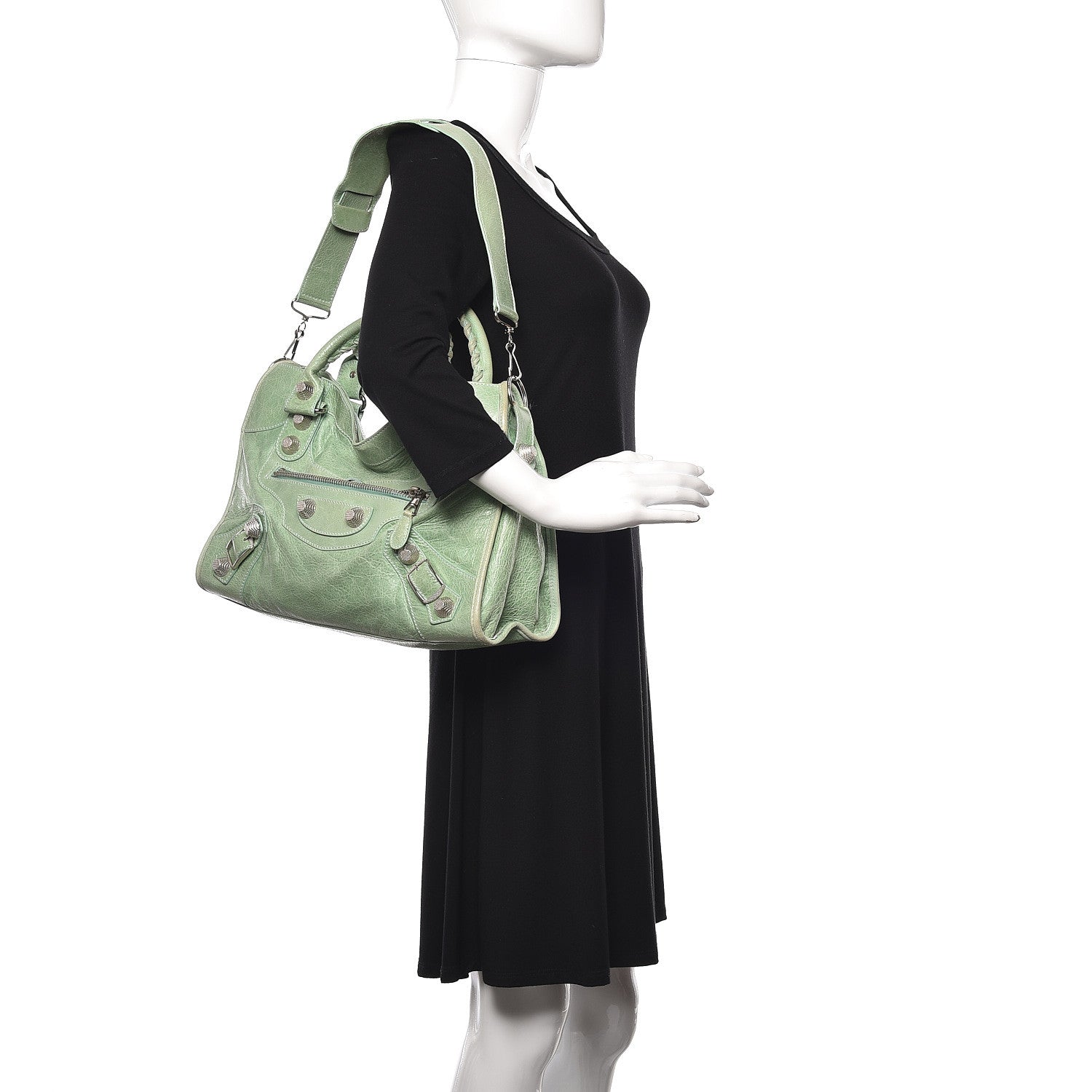 Balenciaga Agneau Giant 21 Silver Hardware City Vert D'eau 2 of 14