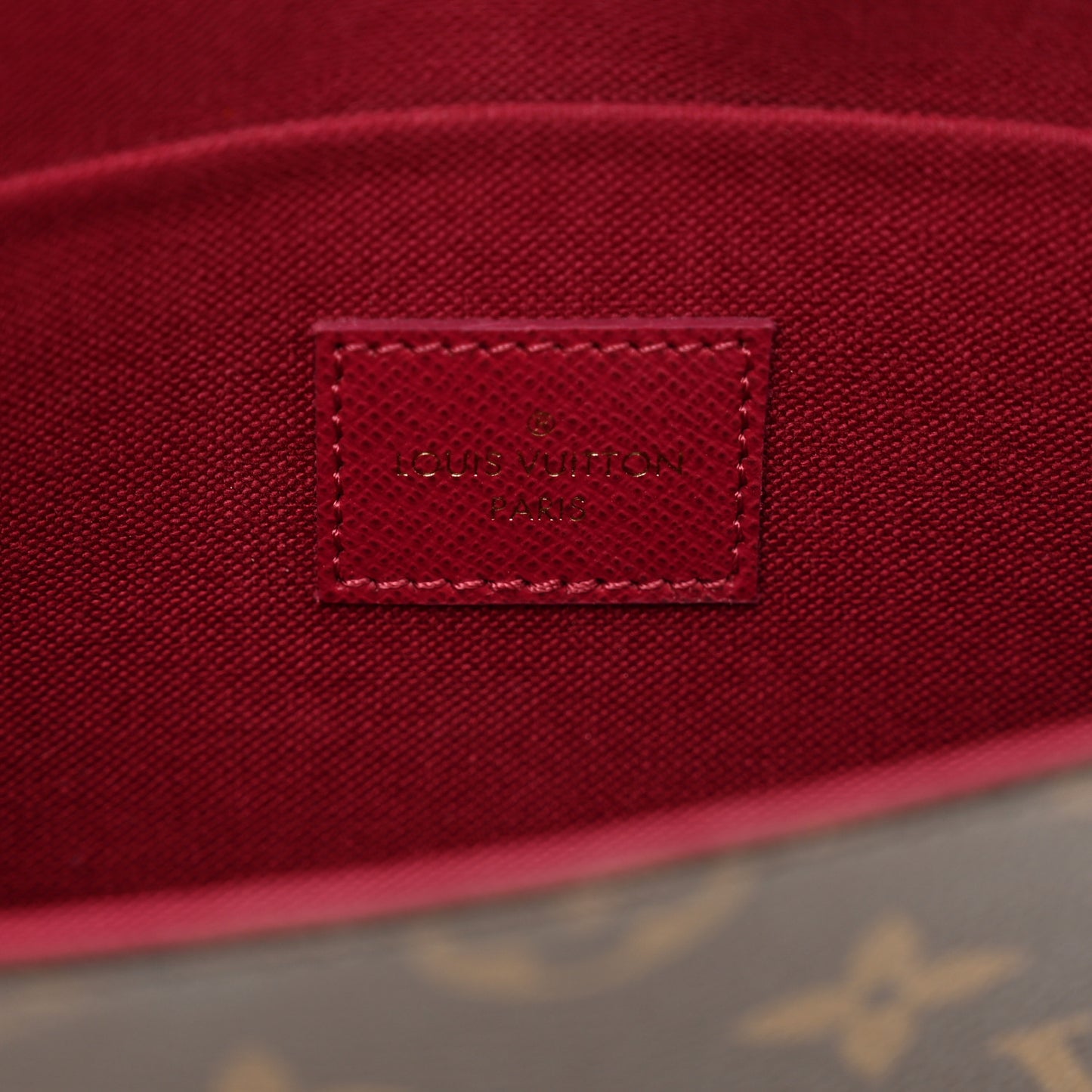 Monogram Pochette Felicie Chain Wallet Fuchsia