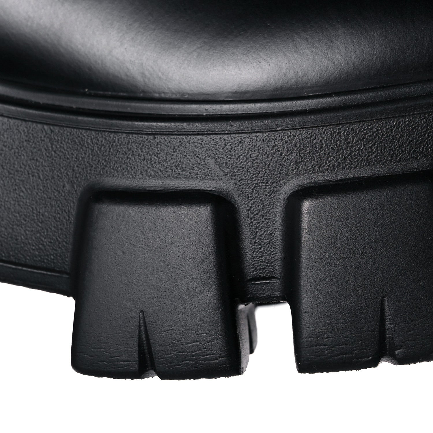 Prada Spazzolato Rois Re-Nylon Metal Triangle Logo Monolith Pouch Pocket 55mm Boots 38 Black 11 of 15