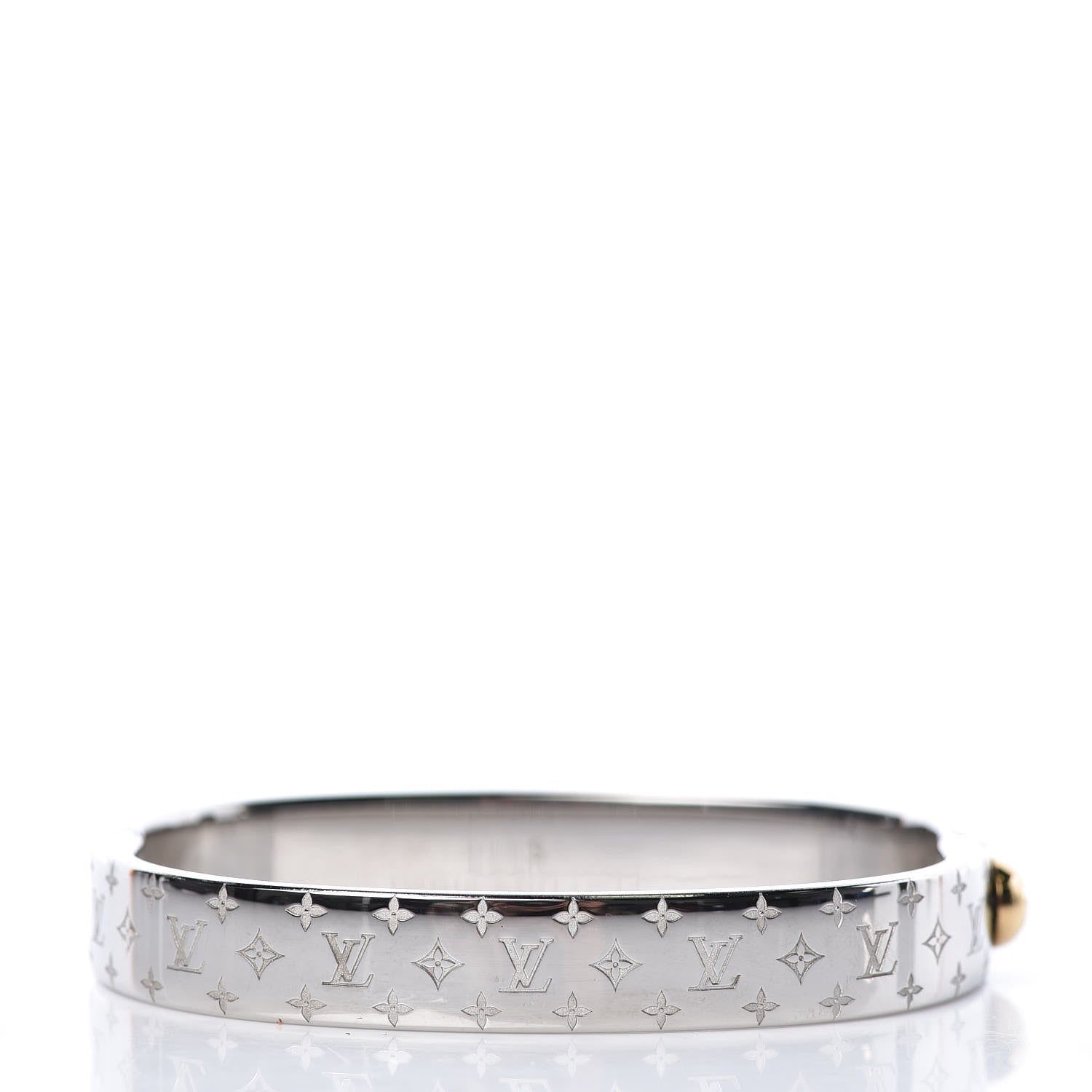 Louis Vuitton Palladium Monogram Nanogram Cuff S 3 of 8