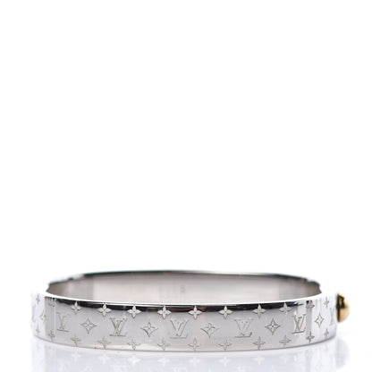 Louis Vuitton Palladium Monogram Nanogram Cuff S 3 of 8