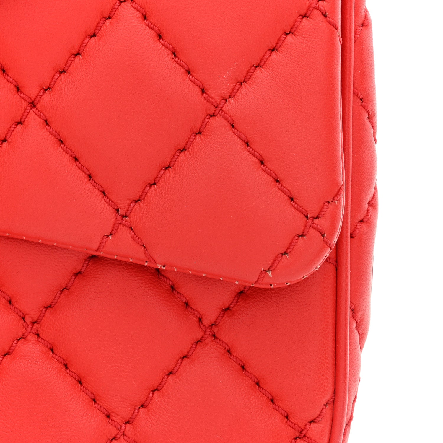 Chanel Lambskin Quilted Medium Easy Carry Flap Red 11 of 11