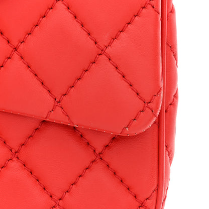 Chanel Lambskin Quilted Medium Easy Carry Flap Red 11 of 11