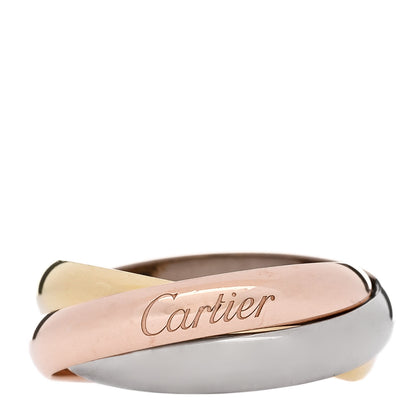 Cartier 18K Pink Yellow White Gold Classic Trinity Ring 53 6.25 1 of 5