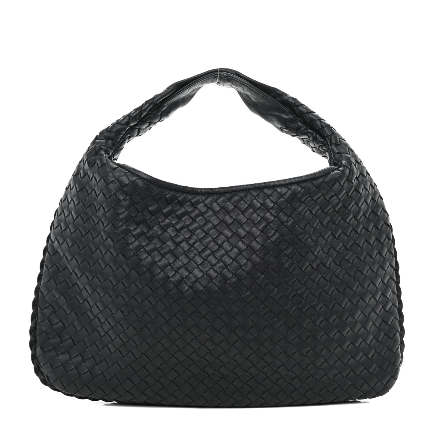 Nappa Intrecciato Large Veneta Hobo Black