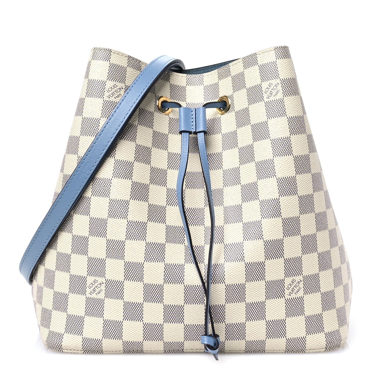 Damier Azur Neonoe MM Bleuet