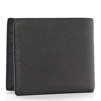 Fendi Vitello Elite Monster Eyes Inlay Bi-Fold Wallet Asfalto Papavero Black 3 of 8