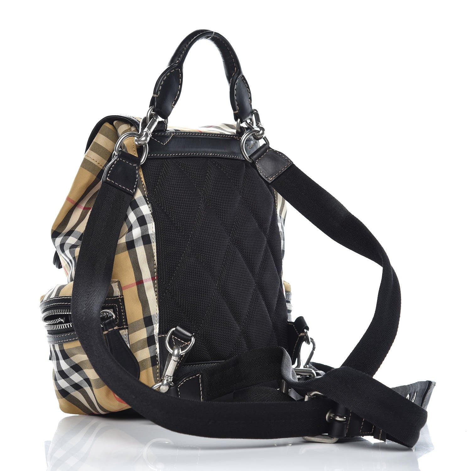 Burberry Vintage Check Small Rucksack Backpack Black 3 of 8