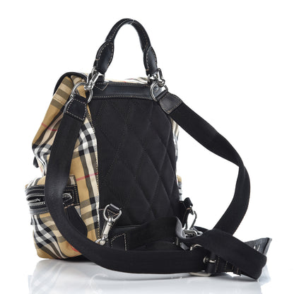 Burberry Vintage Check Small Rucksack Backpack Black 3 of 8