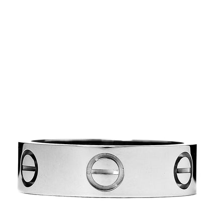 Cartier 18K White Gold 5.5mm LOVE Ring 53 6.25 1 of 5
