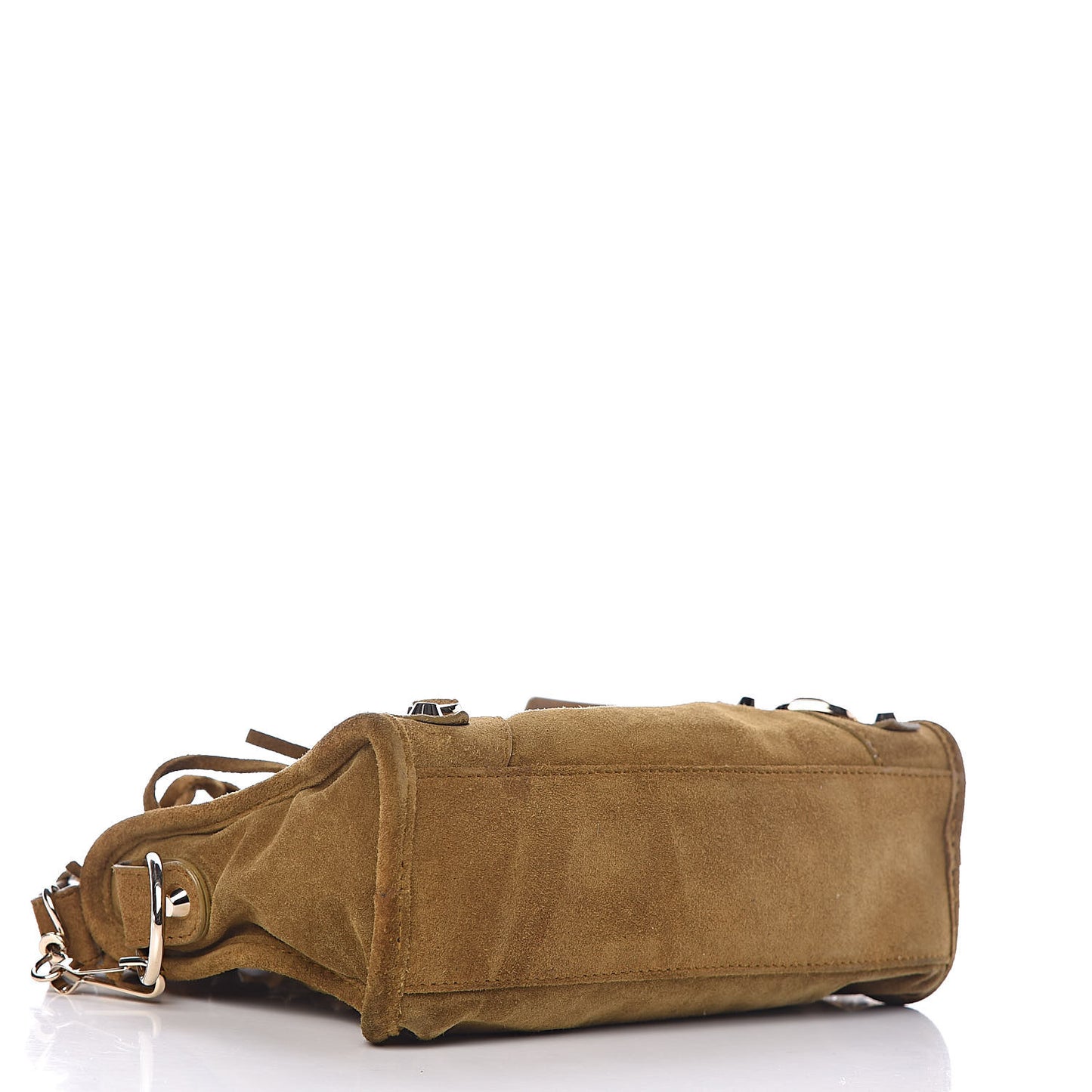 Baby Daim Suede Classic Silver Hardware Mini City Beige Fauve