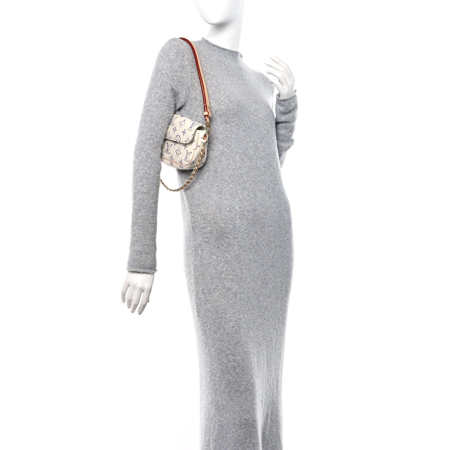 Monogram Tweed Jacquard Ivy Wallet On Chain Multicolor White