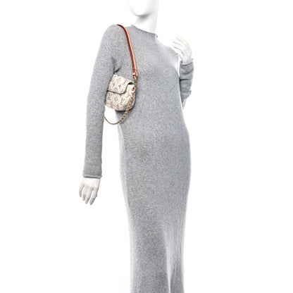 Louis Vuitton Monogram Tweed Jacquard Ivy Wallet On Chain Multicolor White 2 of 9