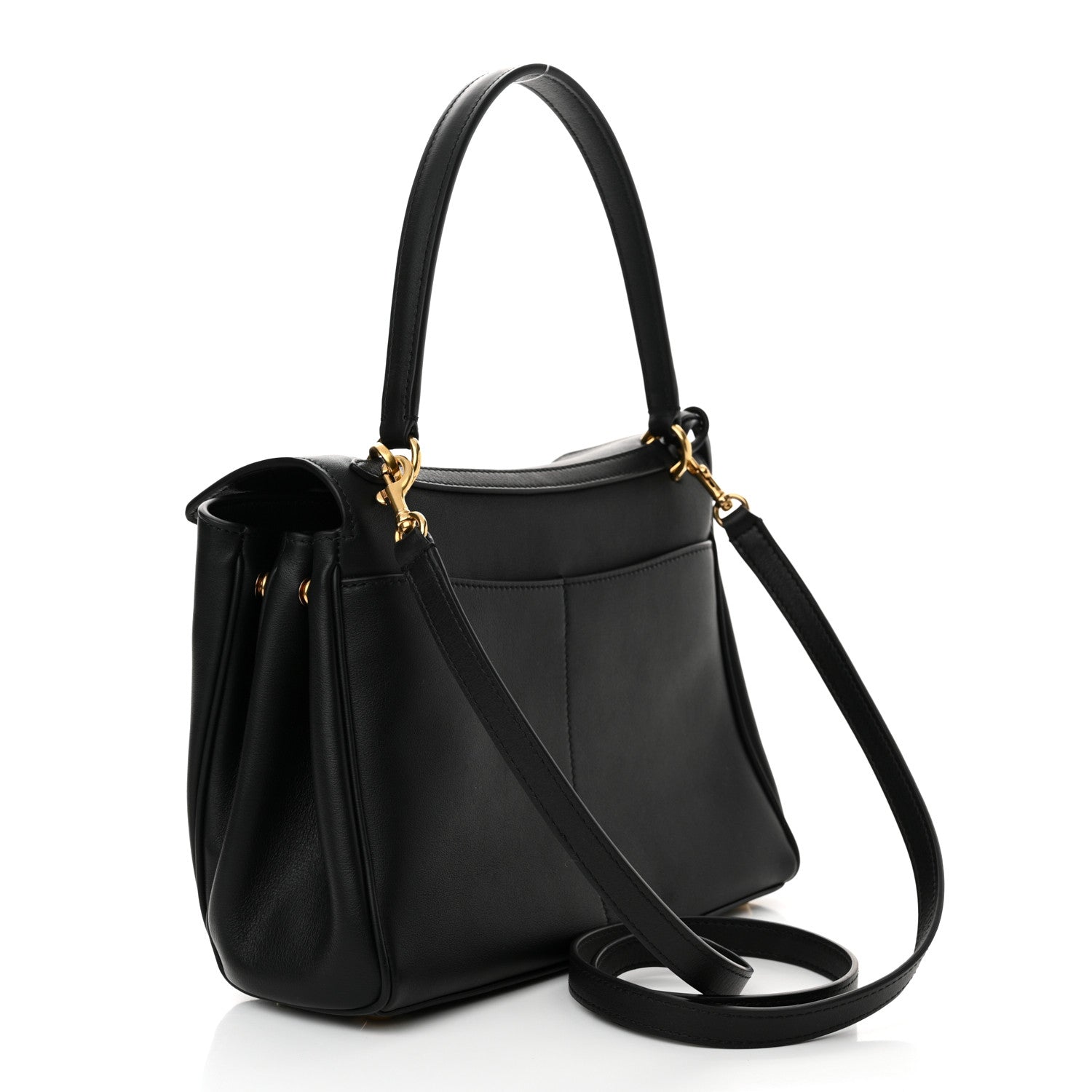 Balenciaga Natural Smooth Calfskin Small Rodeo Top Handle Handbag Black 3 of 10