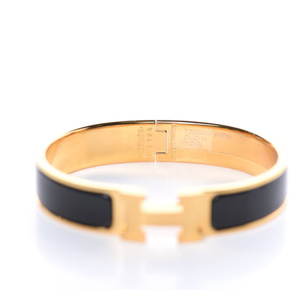 Hermes Enamel Narrow Clic Clac H Bracelet PM Black 5 of 6