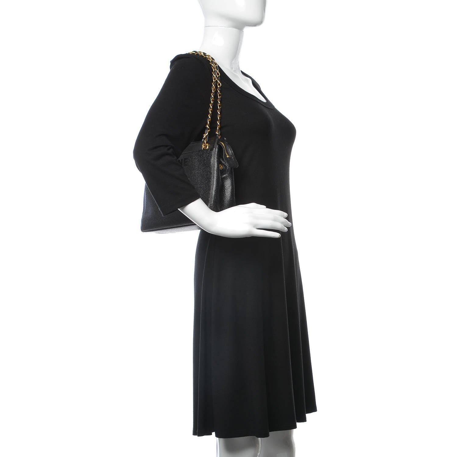 Chanel Caviar Shoulder Bag Black 2 of 7