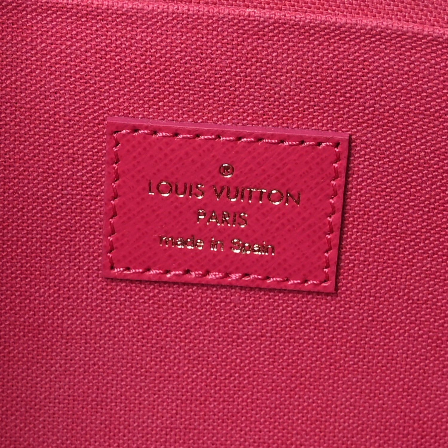 Louis Vuitton Damier Azur Studded Pochette Felicie Chain Wallet Fuchsia 7 of 9